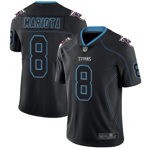 Tennessee Titans Limited Lights Out Black Men Marcus Mariota Jersey NFL Football 8 Rush
